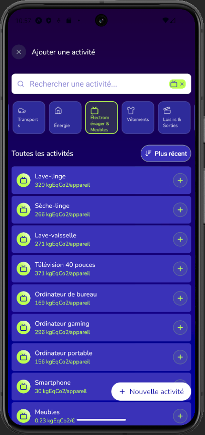 Ajouter une activité Bilanxeo